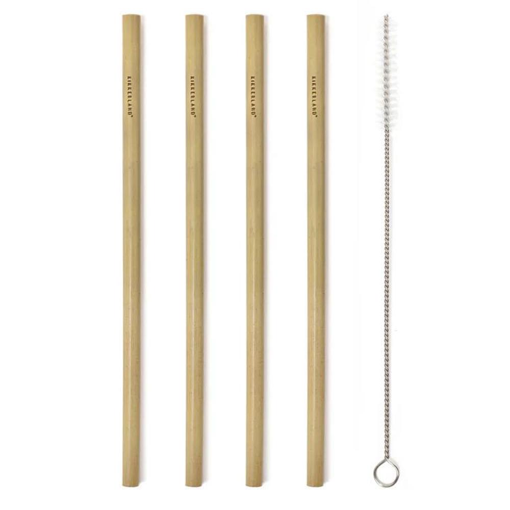 Kikkerland Natural Bamboo Straws
